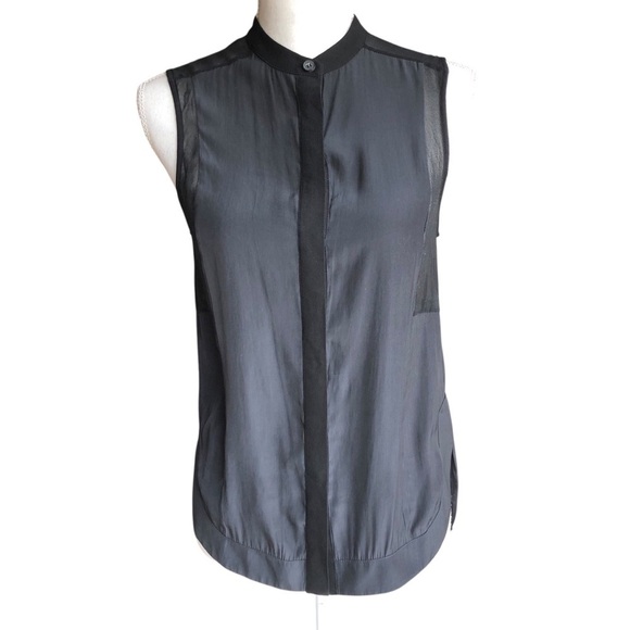 ALLSAINTS Sleeveless Women's Top Silk Japanese Cloth Size 2 - Picture 1 of 11